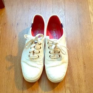 White Lace Keds Shoes